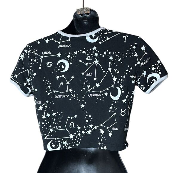 Killstar dolls kill crop baby tee astrology signs Whimsigoth zodiac small - Picture 3 of 5